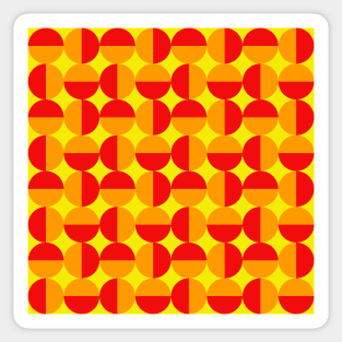 red orange and yellow abstract pattern Sticker